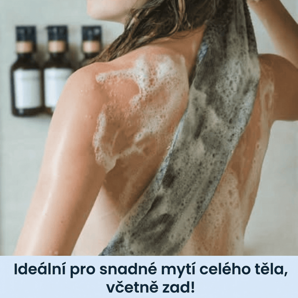 Antibakteriální exfoliační ručník do sprchy